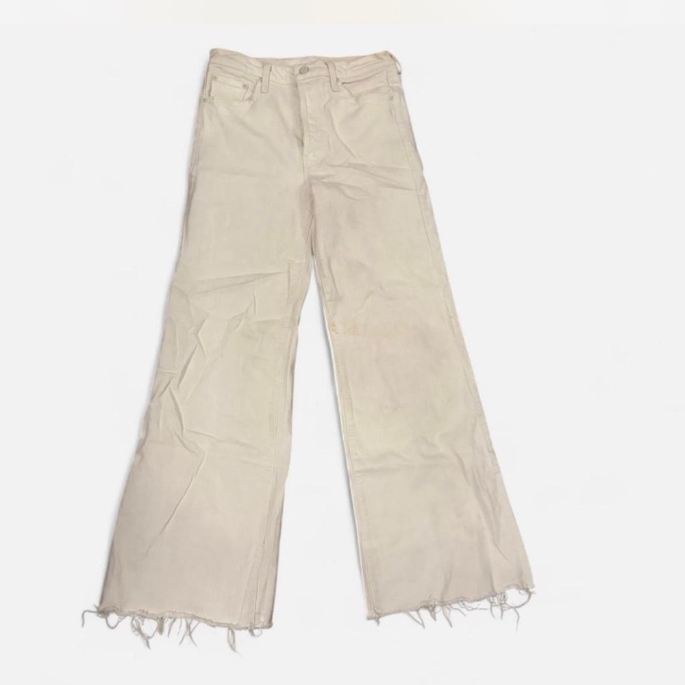 MOTHER Cream Flare Jeans